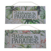 Fancy That Large Welcome To Paradise Tropical Sign