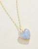 Spartina 449 Purple Blue Jade Full Heart Gold Necklace