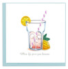 Pink Lemonade Quilled Blank Greeting Card