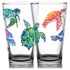 One Brilliant Gift Color Printed Watercolor Sea Turtles Tumbler Glass