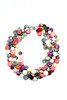 Sea Lily Mother Of Pearl 5 Strand Statement Necklace - Multicolor/Garden