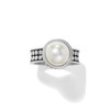 Brighton Pebble Dot Pearl Silver Wide Band Ring