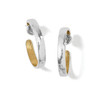 Brighton Ferrara Entrata Silver Outside Gold Inside Hoop Earrings