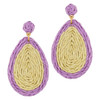 What's Hot Natural Rattan Color Edge Teardrop Earrings