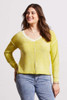 Tribal Special Wash Lightweight Cotton V-Neck Sweater