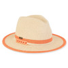 Sun N Sand Katherine Chain Accent Straw Women's Fedora Hat
