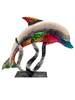 Tabletop Capiz Multicolor Dolphin Metal Art Figurine