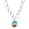Dune Jewelry Mediterranean Ocean Gradient Silver Chunky Link Chain Necklace