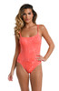 La Blanca Coral Island Palm Lingerie Strap One Piece Swimsuit