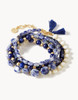 Spartina 449 Oyster Bay Blue Beaded Wrap Bracelet Convertible Necklace