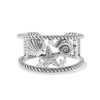 Brighton Sea Dreamer Silver Seashell Hinged Cuff Bracelet