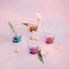 Glitterville Colorful Bottom Rock Glass Set of 4 Different Colors  