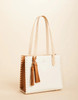 Spartina 449 Siren Tatum Ivory Tan Colorblock Tote Purse