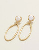 Spartina 449 River Club Gold & Pearl Dangle Hoop Earrings