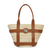 Brighton Skylar Natural Straw Luggage Trim Tote Purse