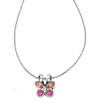 Brighton Pink Sparkle Wings Butterfly Silver Necklace