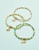 Spartina 449 Sporty Beaded Sports Gold Charm Stretch Bracelet