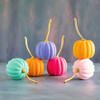 Glitterville Long Stemmed Bright Colored 14" Tall Pumpkin