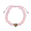 Dune Jewelry Beach Sand Heart Rose Quartz Beaded Bracelet