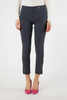 Robell Charcoal Faux Leather Rose Slim Pant