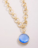 Spartina 449 Naia Optic Blue Pendant Chunky Gold Necklace