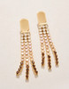 Spartina 449 Mill Creek Bronze Crystal Fringe Dangle Gold Earrings