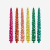 One Hundred and 80 Degrees Metallic Pine Tree Taper Candle