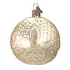 Old World Christmas Sand Dollar Glass Tree Ornament