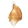 Old World Christmas Golden Spiral Sea Shell Glass Tree Ornament
