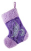 Fuzzy Lavender Peace Dove Christmas Stocking