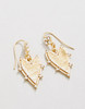 Spartina 449 Noble Crystal Heart Gold Dangle Earrings