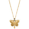 Brighton Botanique Butterfly Enamel Black Gold Pendant Necklace