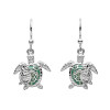 Ocean Jewelry Mother & Baby Green & Silver Drop Earrings