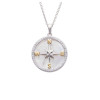 Ocean Jewelry Mother Of Pearl Compass Pendant Silver Necklace