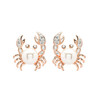Ocean Jewelry Rose Gold & Pearl Crab Stud Earrings