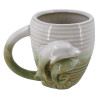 Two Tone Stoneware 3D Dolphin Mug