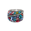 Brighton Trust Your Journey Multi Color Crystals Silver Band Ring