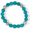 Brighton Pebble Turquoise and Silver Stretch Bracelet