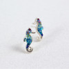 Mosaico Jewelry Crystal Seahorse Stud Earrings