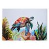 Colorful Sea Turtle Large Canvas Wall Art