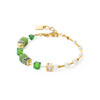 Coeur De Lion Fusion Precious Pearls Green Gold Mix GeoCUBE® Crystal Bracelet