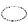 Coeur De Lion Sodalite & Haematite Blue GeoCUBE® Crystal Silver Necklace