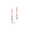 Coeur De Lion Precious Fusion Offset Pearls Ice Pink GeoCUBE® Crystal Rose Gold Dangle Earrings