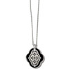 Brighton Intrigue Soiree Petite Gold Black Reversible Pendant Silver Necklace
