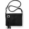 Brighton Barbados Black Leather Cross Body City Organizer Purse