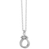 Brighton Meridian Petite Charm Holder Long Silver Necklace