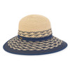 Sun N Sand Chevron Weave Women's Straw Backless Sun Hat