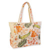 Sun N Sand Tropical Leaves Embellished Artistic Large Tote Travel Bag