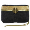 Mary Frances Black and Gold Beaded Clutch One Of A Kind Bag Purse