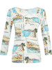Dolcezza Le Sable et la Mer Beach Vacation Long Sleeve Top